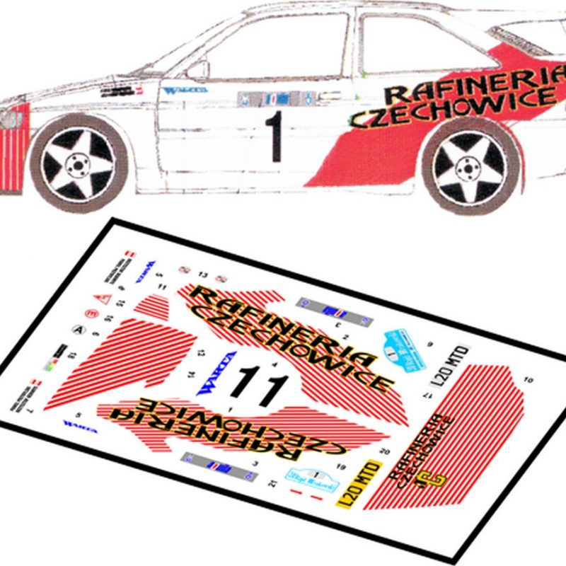 DECALS 1/43 FORD ESCORT WRC -#1- PRZYBYLSKI - RALLYE KRAKOWSKI 1995 - D43022