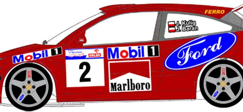 DECALS 1/43 FORD FOCUS RS WRC - #2 - KULIG - RALLYE DE POLOGNE 2001 - D43090