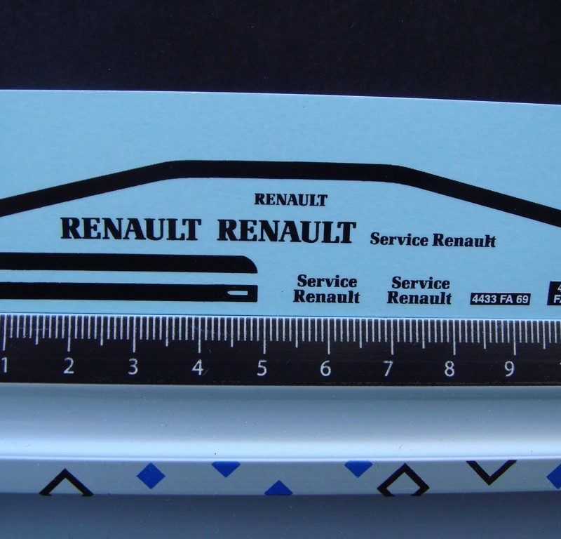 DECALS 1/43 RENAULT 4L FOURGONNETTE "ASSISTANCE RENAULT" - T453
