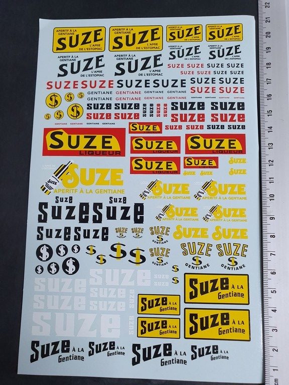 DECALS 1/43 AU 1/24 LOGOS PUB APERITIF "SUZE" - T490