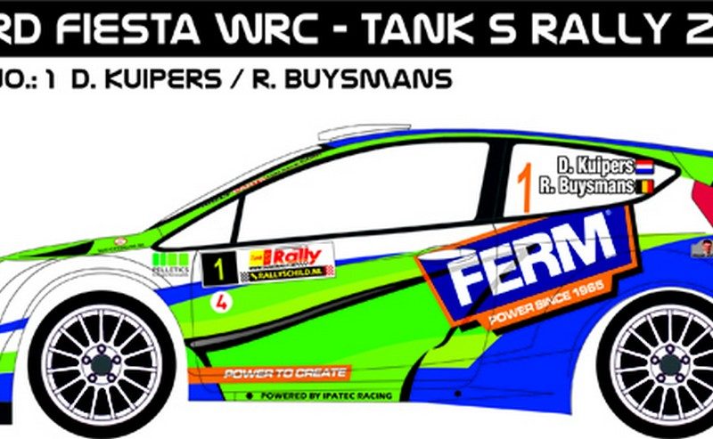 DECALS 1/43 FORD FIESTA WRC - #1 - KUIPERS - RALLYE TANK S 2013 - D43190