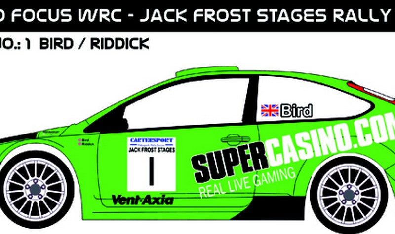 DECALS 1/43 FORD FOCUS WRC #1 - BIRD - JACK FROST STAGES RALLY 2010 - D43204