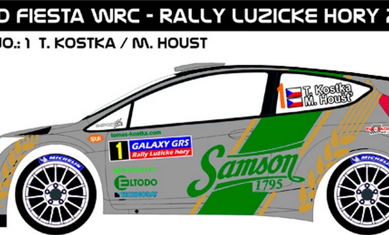 DECALS 1/43 FORD FIESTA WRC - #1 - KOSTKA - RALLYE LUZICKE HORY 2013 - D43225