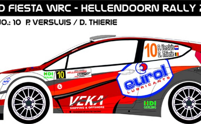 DECALS 1/43 FORD FIESTA WRC - #10 -VERSLUIS - RALLYE HELLENDOORN 2013 - D43249