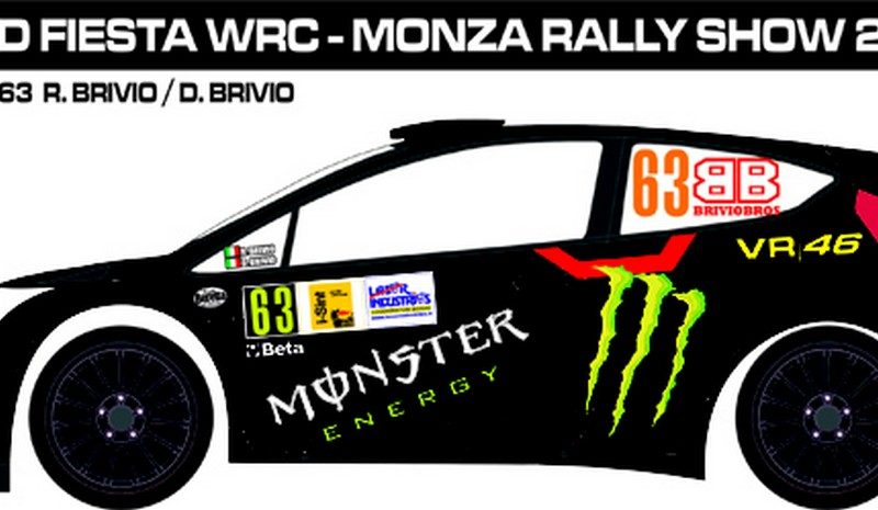 DECALS 1/43 FORD FIESTA WRC - #63 - BRIVIO - MONZA RALLY SHOW 2013 - D43263