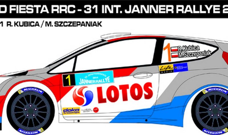 DECALS 1/43 FORD FIESTA RRC - #1 - KUBICA - RALLYE JANNER INT 2014 - D43266