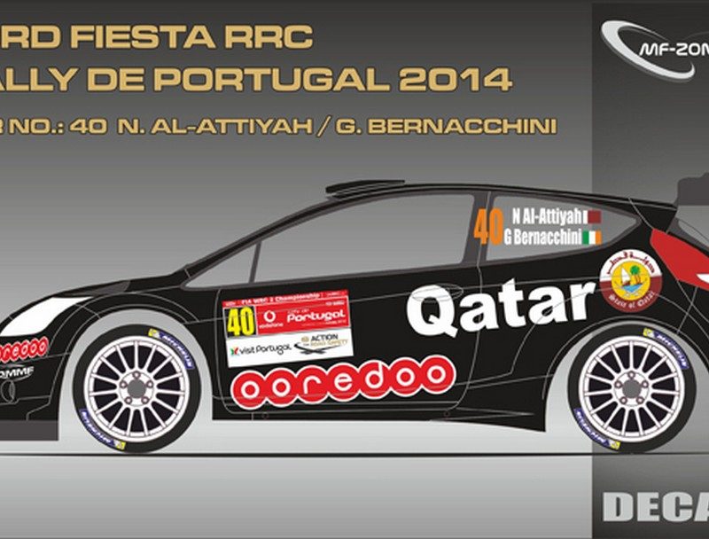 DECALS 1/43 FORD FIESTA RRC - #40 - AL- ATTIYAH - RALLYE PORTUGAL 2014 - D43300