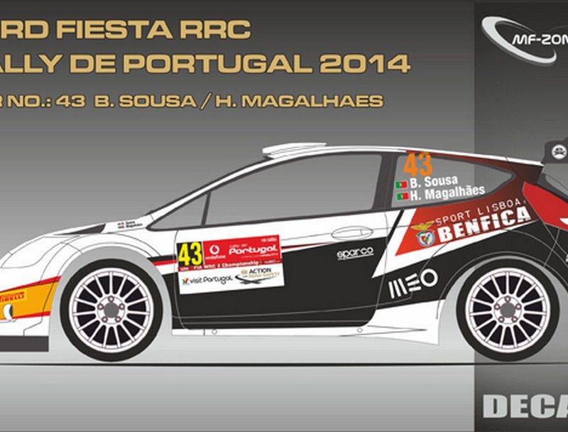 DECALS 1/43 FORD FIESTA RRC #43 - SOUSA - RALLYE PORTUGAL 2014 - D43301