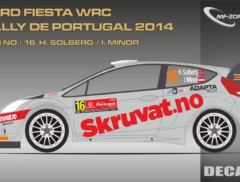 DECALS 1/43 FORD FIESTA WRC - #16 - H.SOLBERG - RALLYE DU PORTUGAL 2014 - D43302