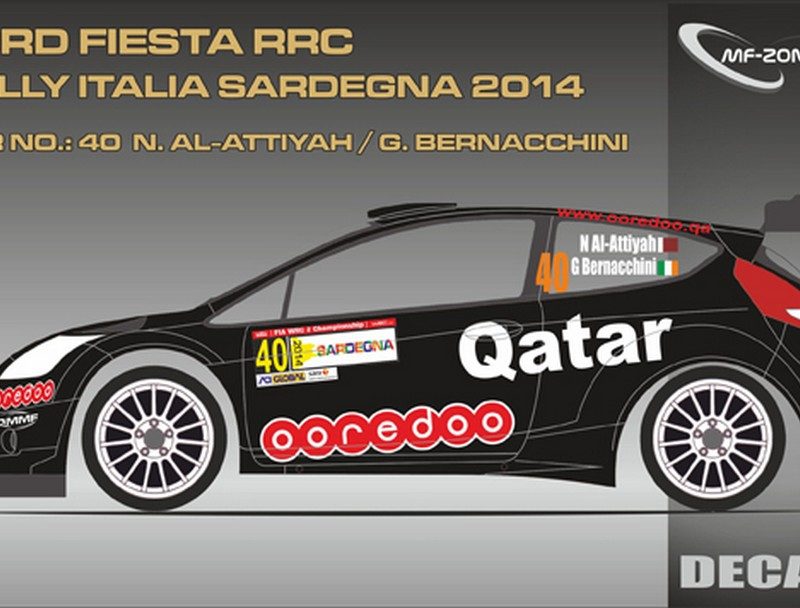 DECALS 1/43 FORD FIESTA RRC #40 - AL-ATTIYAH - RALLYE SARDAIGNE 2014 - D43336