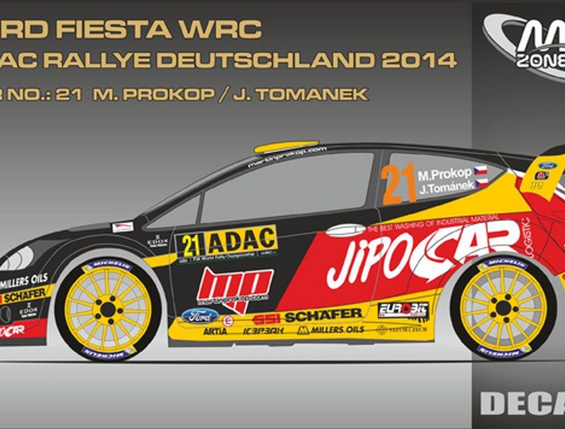 DECALS 1/43 FORD FIESTA WRC - #21 - PROKOP - RALLYE ALLEMAGNE ADAC 2014 - D43340