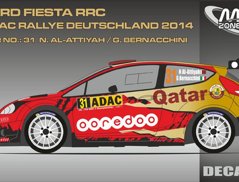 DECALS 1/43 FORD FIESTA RRC #31 - AL-ATTIYAH - RALLYE ADAC 2014 - D43345