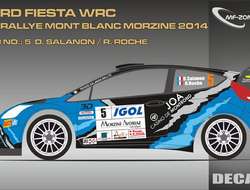 DECALS 1/43 FORD FIESTA WRC - #5 - SALANON - RALLYE MONT BLANC 2014 - D43350