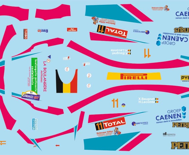 DECALS 1/43 FORD FIESTA R5 - #11 - BAUGNET - RALLYE DU CONDROZ 2014 - D43381
