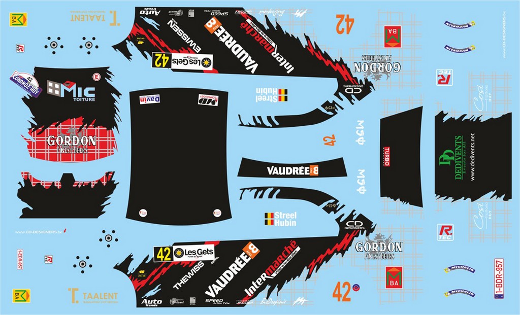 DECALS 1/43 MITSUBISHI LANCER - #42 - STREEL - RALLYE DU CONDROZ 2015 - D43410