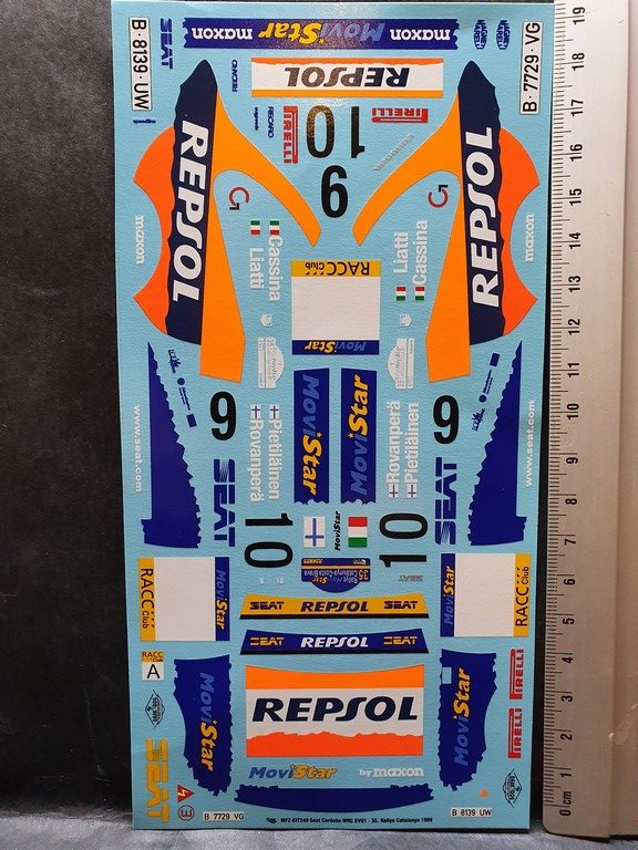 DECALS 1/24 SEAT CORDOBA EVO 1 - #10 LIATTI Ou #9 - CATALOGNE 1999 - DC2463 – Image 3