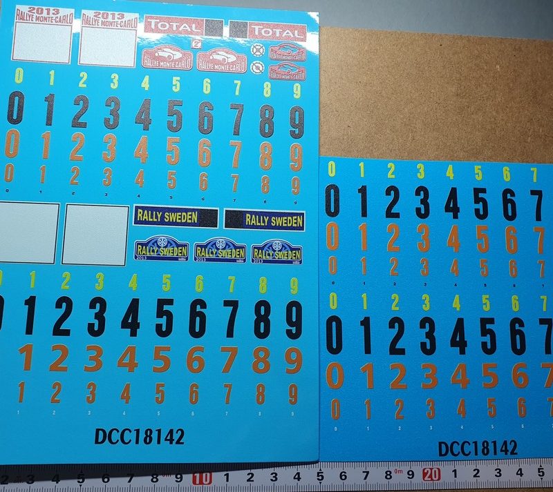 DECALS 1/18 PLAQUES RALLYE WRC 2013 - MONTE CARLO / SUÈDE - COLORADO 18142 UV