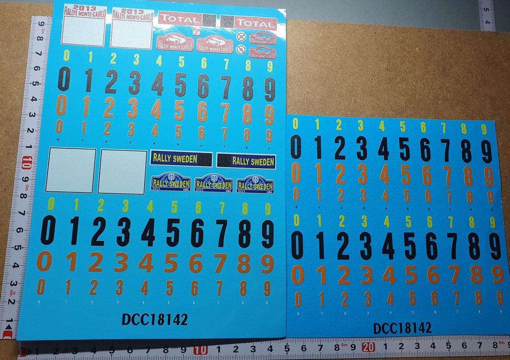 DECALS 1/18 PLAQUES RALLYE WRC 2013 - MONTE CARLO / SUÈDE - COLORADO 18142 UV
