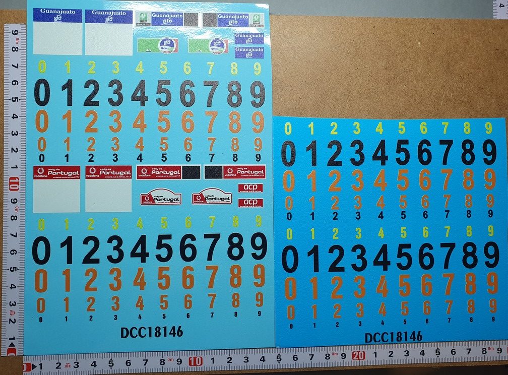 DECALS 1/18 PLAQUES RALLYE WRC 2013 MEXICO / PORTUGAL - COLORADO 18146 UV