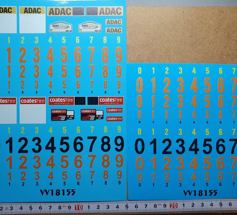 DECALS 1/18 PLAQUES RALLYE WRC 2013 - ALLEMAGNE / AUSTRALIE - COLORADO 18155 UV