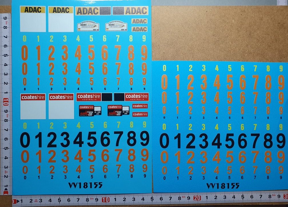 DECALS 1/18 PLAQUES RALLYE WRC 2013 - ALLEMAGNE / AUSTRALIE - COLORADO 18155 UV