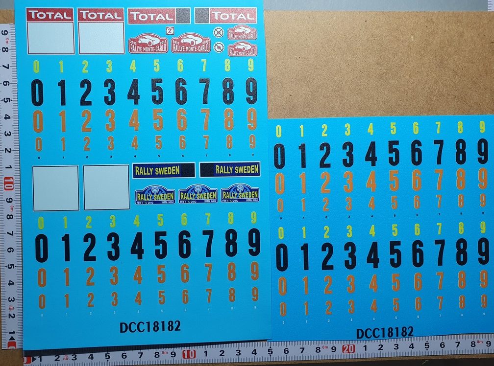 DECALS 1/18 PLAQUES RALLYE WRC 2012 RALLYE MONTE CARLO / SUÈDE - COLORADO 18182