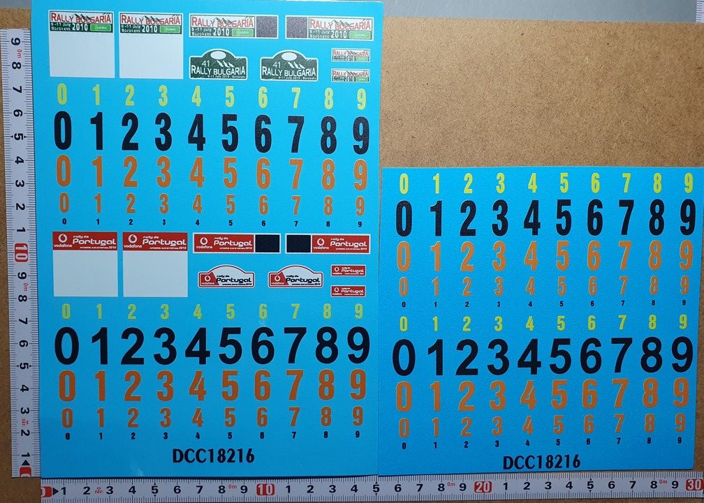 DECALS 1/18 PLAQUES RALLYE WRC BULGARIE / PORTUGAL 2010 - COLORADO 18216 UV
