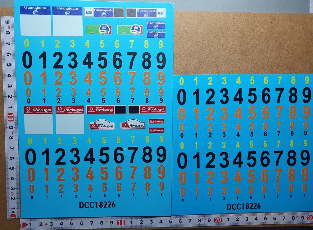 DECALS 1/18 PLAQUES RALLYE WRC 2012 MEXICO / PORTUGAL - COLORADO 18226 UV