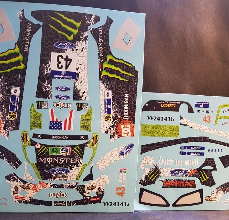 DECALS 1/24 FORD FIESTA WRC - #43 - KEN BLOCK - MEXICO 2012 - COLORADO 24141 UV