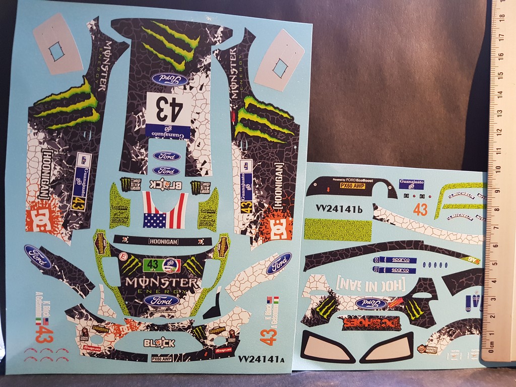 DECALS 1/24 FORD FIESTA WRC - #43 - KEN BLOCK - MEXICO 2012 - COLORADO 24141 UV