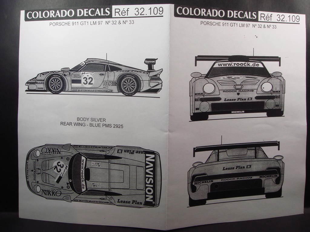 DECALS 1/32 PORSCHE 911 GT1 #32 "NAVISION" + #33 "TFN" LE MANS 1997- CARPENA 32109 – Image 3