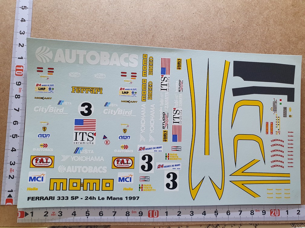 DECALS 1/24 FERRARI 333 SP - #3 " MORETTI " 24H DU MANS 1997 - COLORADO DCC12412