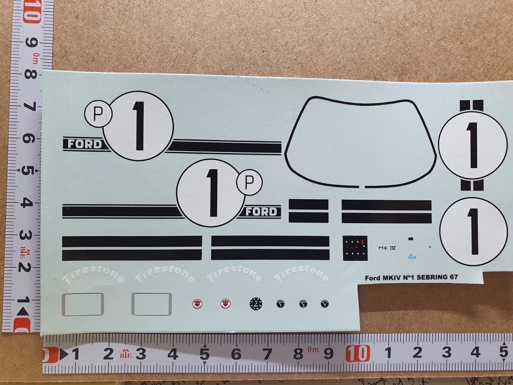 DECALS 1/24 FORD GT40 MKIV - #1 - WINNER 12H SEBRING 1967 - COLORADO DCC1247