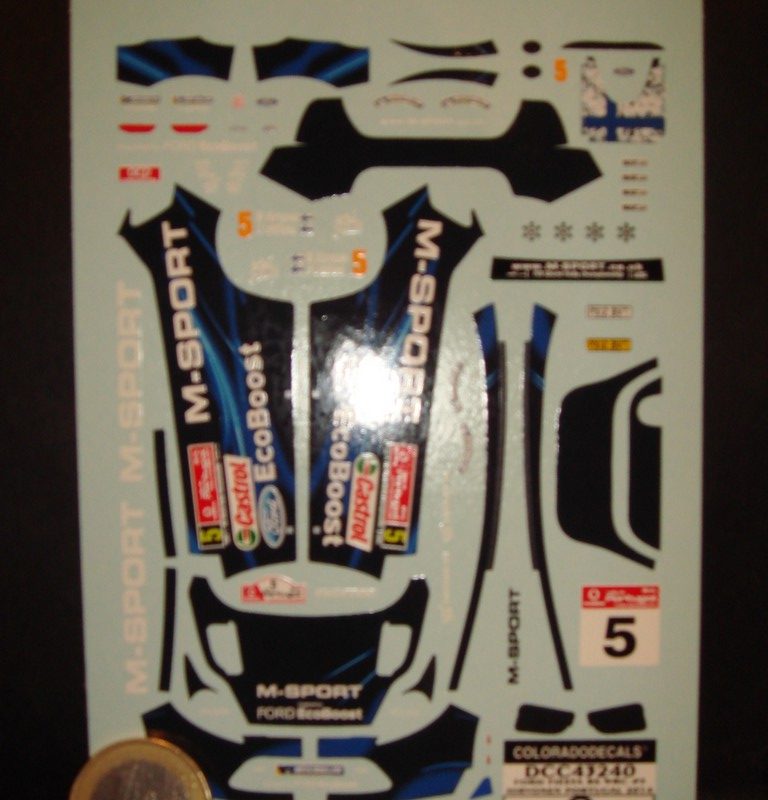 DECALS 1/43 FORD FIESTA RS WRC – #5 – HIRVONEN – RALLYE PORTUGAL 2014 – COLORADO 43240
