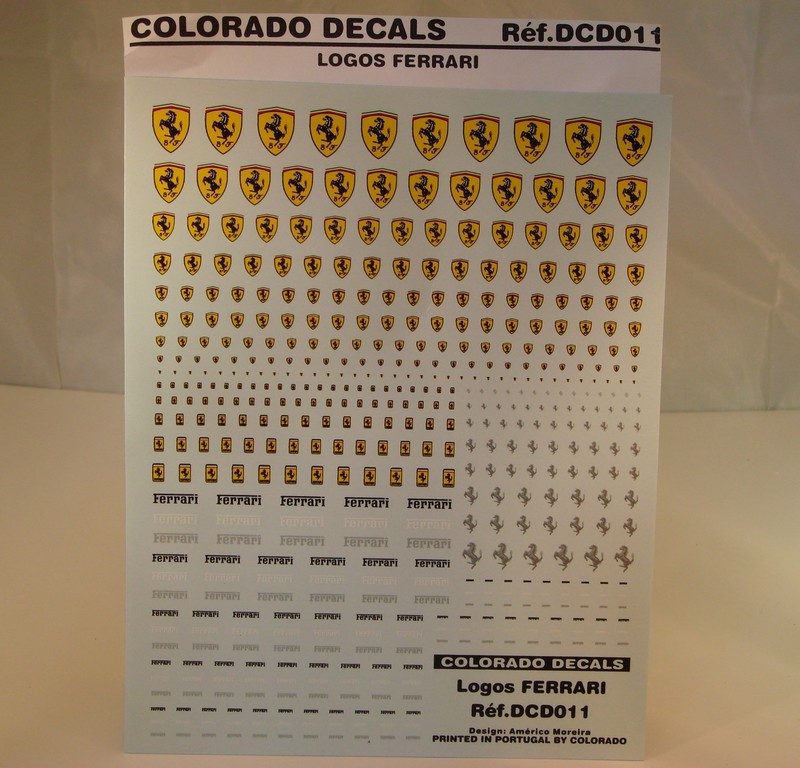 DECALS LOGOS BADGES ET ÉCUSSONS FERRARI TOUTES ECHELLES – COLORADO DCD011 UV