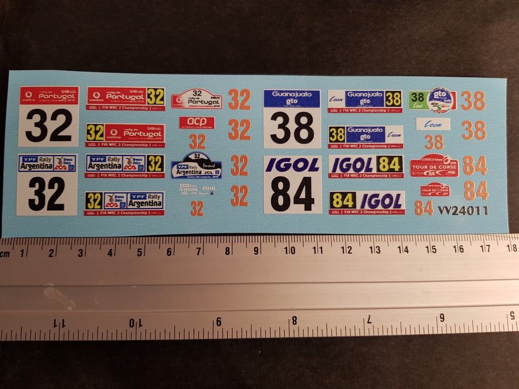 DECALS 1/24 PLAQUES RALLYE FORD FIESTA R5 - GREENSMITH 2018 - COLORADO VV24011