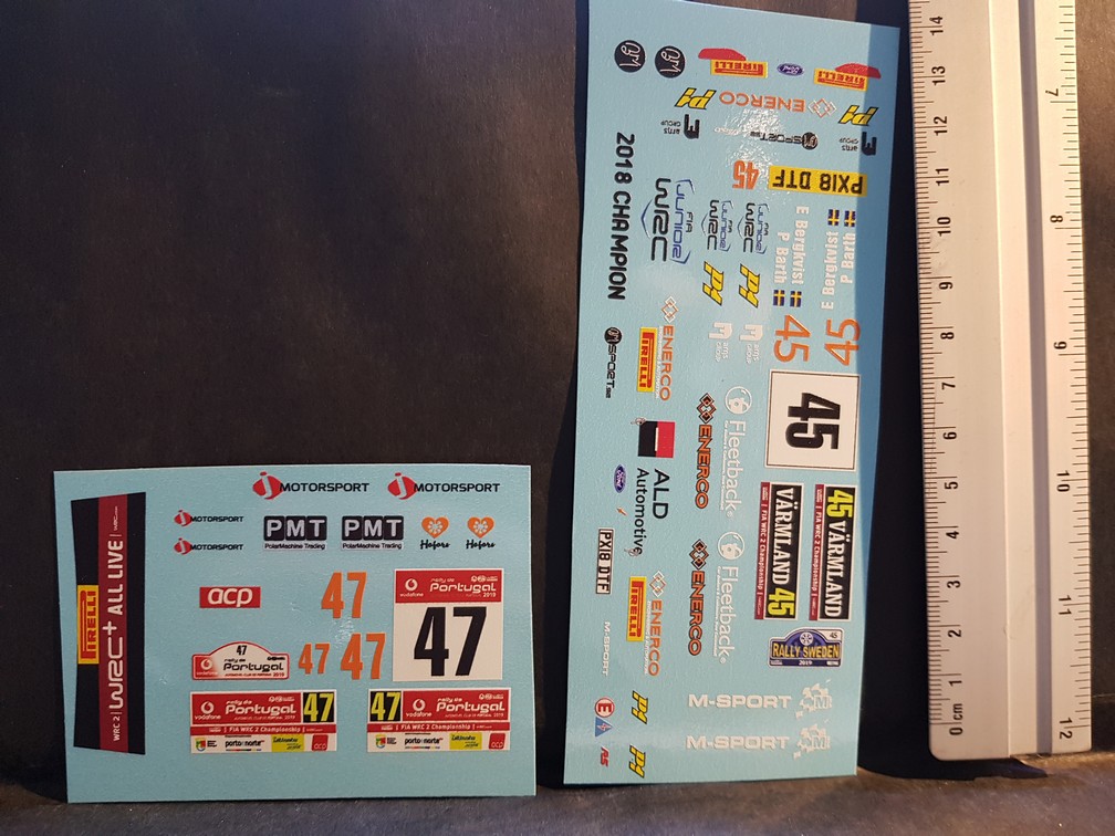 DECALS 1/24 FORD FIEST R5 - BERGKVIST - RALLYE PORTUGAL / SUEDE 2019 - COLORADO VV24035 – Image 2