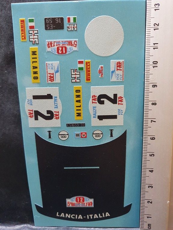DECALS 1/24 LANCIA FULVIA - #12 - LAMPINEN - RALLYE PORTUGAL 1971 - COLORADO VV24060