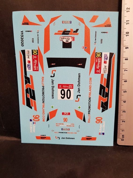 DECALS 1/32 SKODA FABIA R5 – #90 – BURGER – RALLYE PORTUGAL 2018 – COLORADO VV32020