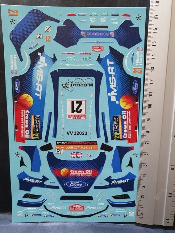 DECALS 1/32 FORD FIESTA R5 – #21 – GREENSMITH – RALLYE MONTE CARLO 2019 – VV32023