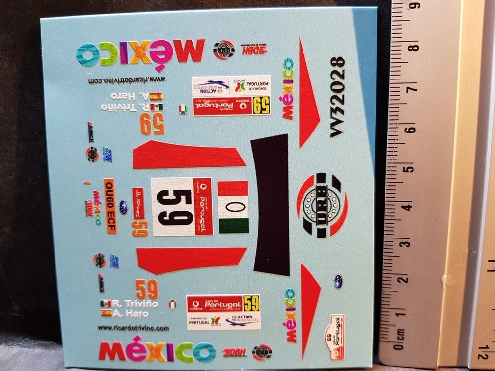 DECALS 1/32 SUBARU IMPREZA STI – #59 – TRIVIÑO – RALLYE PORTUGAL 2012 -COLORADO VV32028
