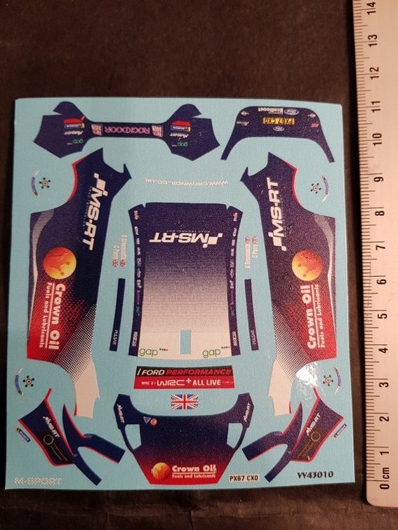 DECALS 1/43 FORD FIESTA R5 – déco STANDARD – GREENSMITH 2018 – COLORADO VV43010