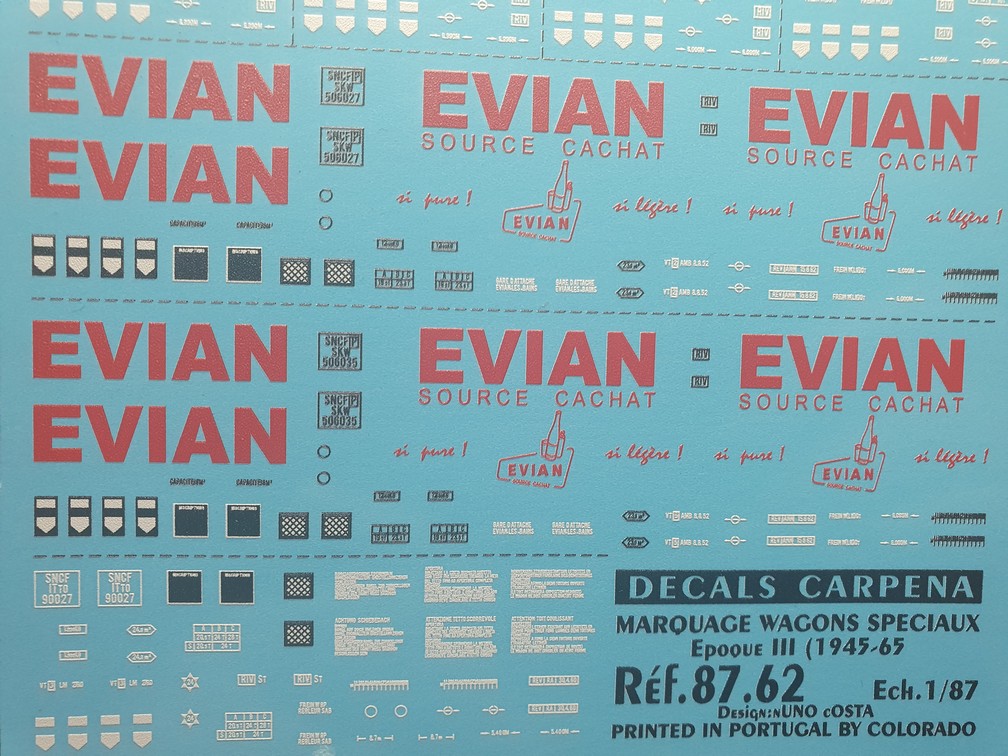 DECALS TRAIN 1/87 MARQUAGES WAGONS SPECIAUX EPOQUE III - CARPENA 8762 UV – Image 2