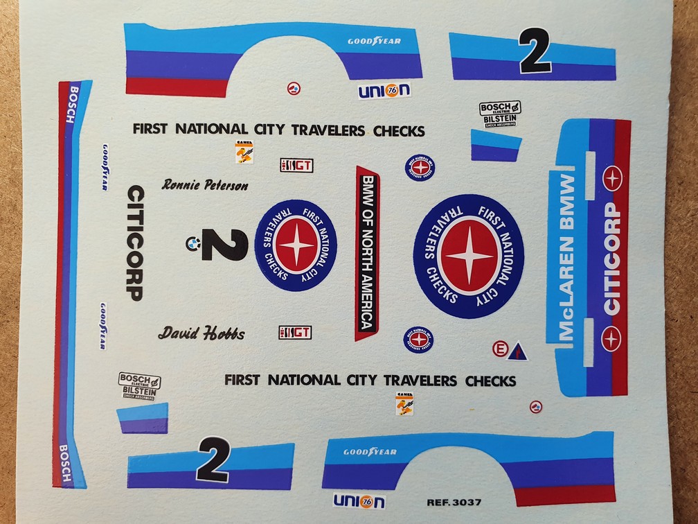 DECALS 1/43 BMW/McLAREN 320 Gr5 -#2-HOBBS "CITICORP" - IMSA DAYTONA 1977 - DCC14328 – Image 2