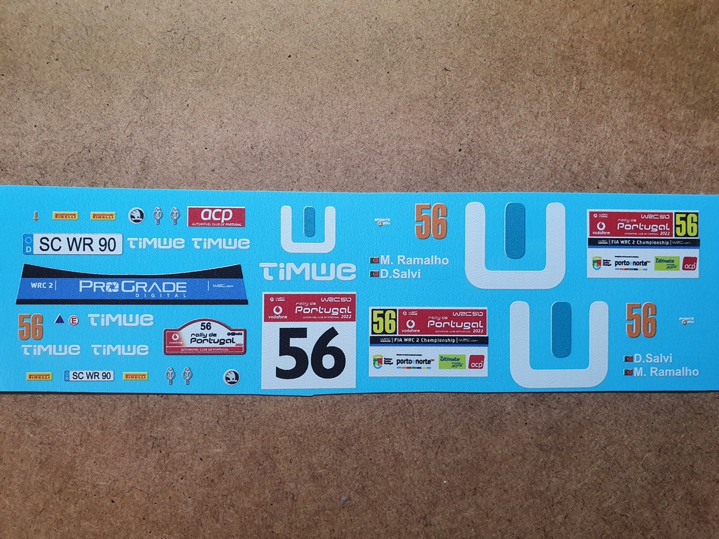 DECALS 1/24 SKODA FABIA R5 - #56 - SALVI - RALLYE PORTUGAL 2022 - VV24105 – Image 2