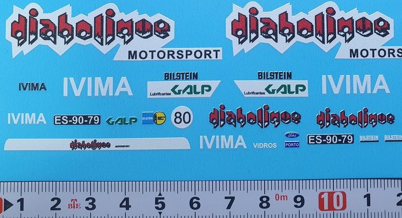 DECALS 1/32 FORD TRANSIT MKII " DIABOLIQUE RALLY TEAM " IVIMA - COLORADO MC32029 UV