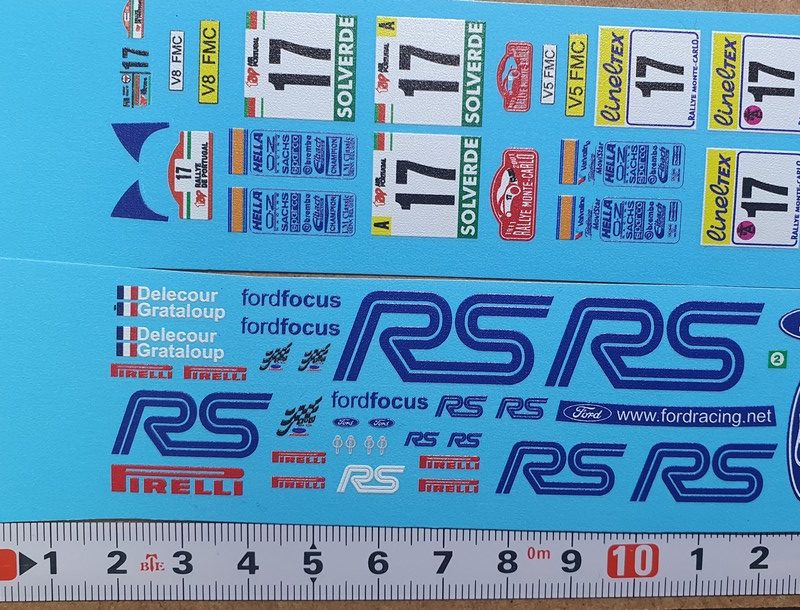 DECALS 1/32 FORD FOCUS RS WRC #17 - DELECOUR - RALLYE MONTE CARLO / PORTUGAL 2001 - VV32107 UV
