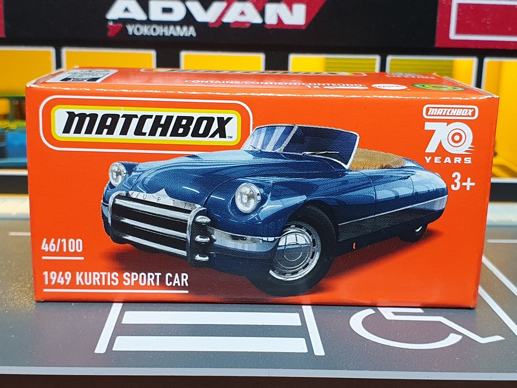 KURTIS SPORT CAR 1949 - 1/64 MATCHBOX POWER GRAB 2023 (70 years) N° 46/100