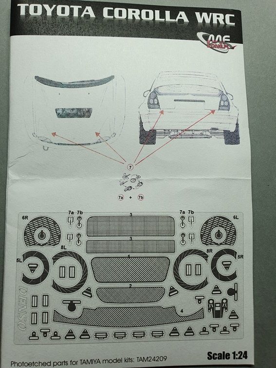 PIECES PHOTODECOUPE 1/24 TOYOTA COROLLA WRC - EP243 – Image 4