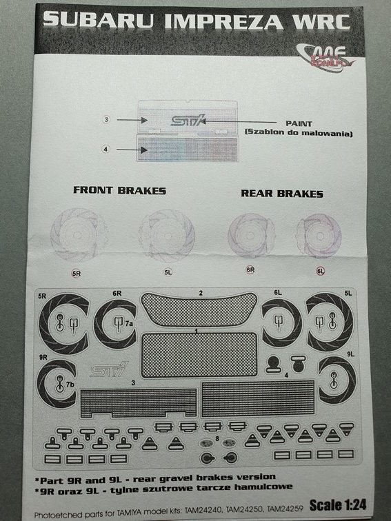 PIECES PHOTODECOUPE 1/24 SUBARU IMPREZA WRC 2001- 2002 - EP248 – Image 4
